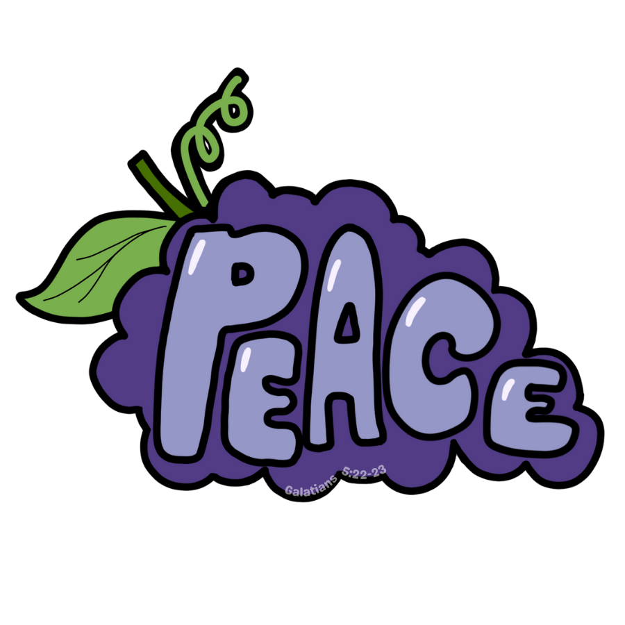 Peace Grape Sticker