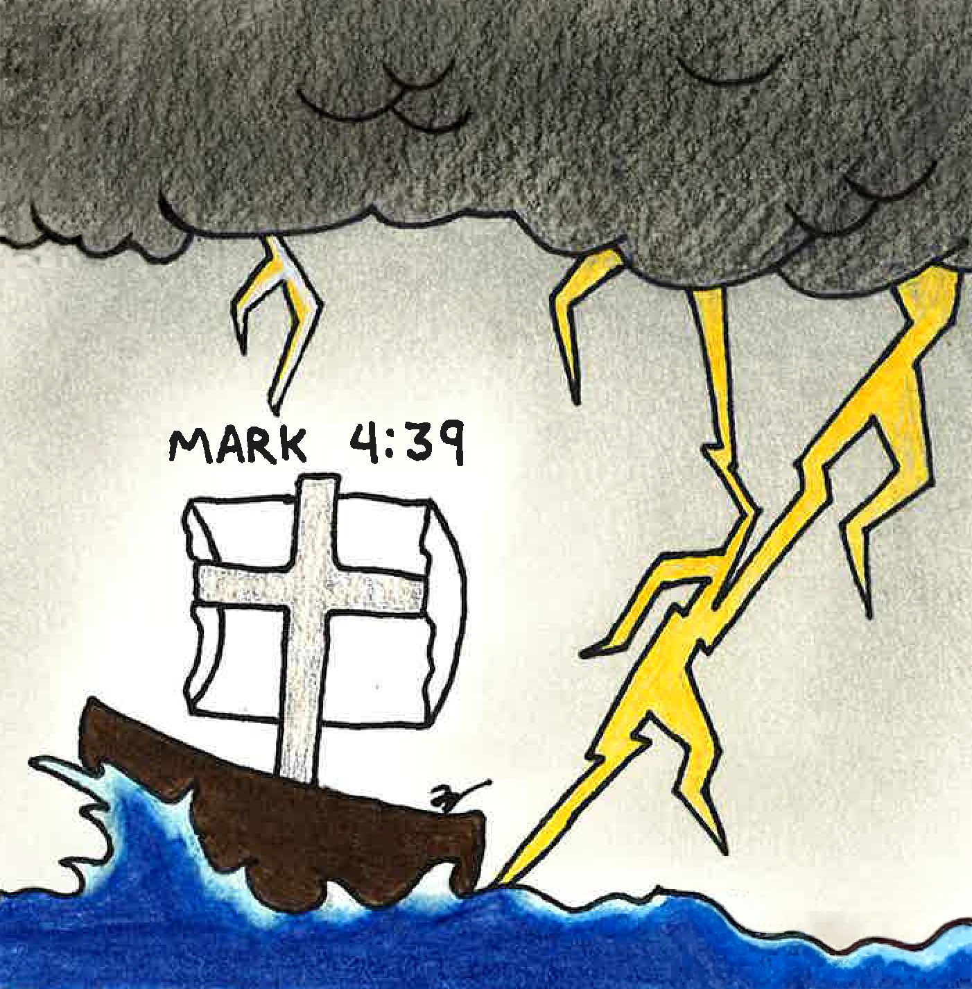 Mark 4:39 – “Peace, Be Still” Storm Art Print