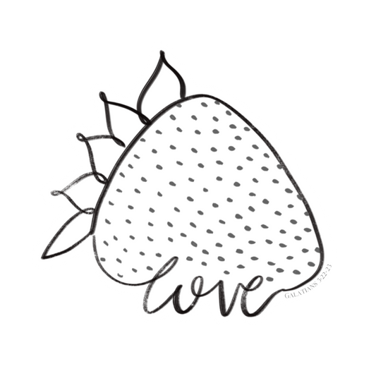 Love Strawberry - Minimalistic Sticker